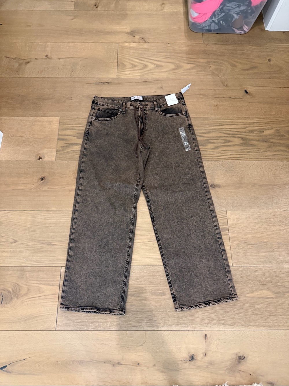 GAP 90s Loose Low Rise Brown Acid Wash Jeans